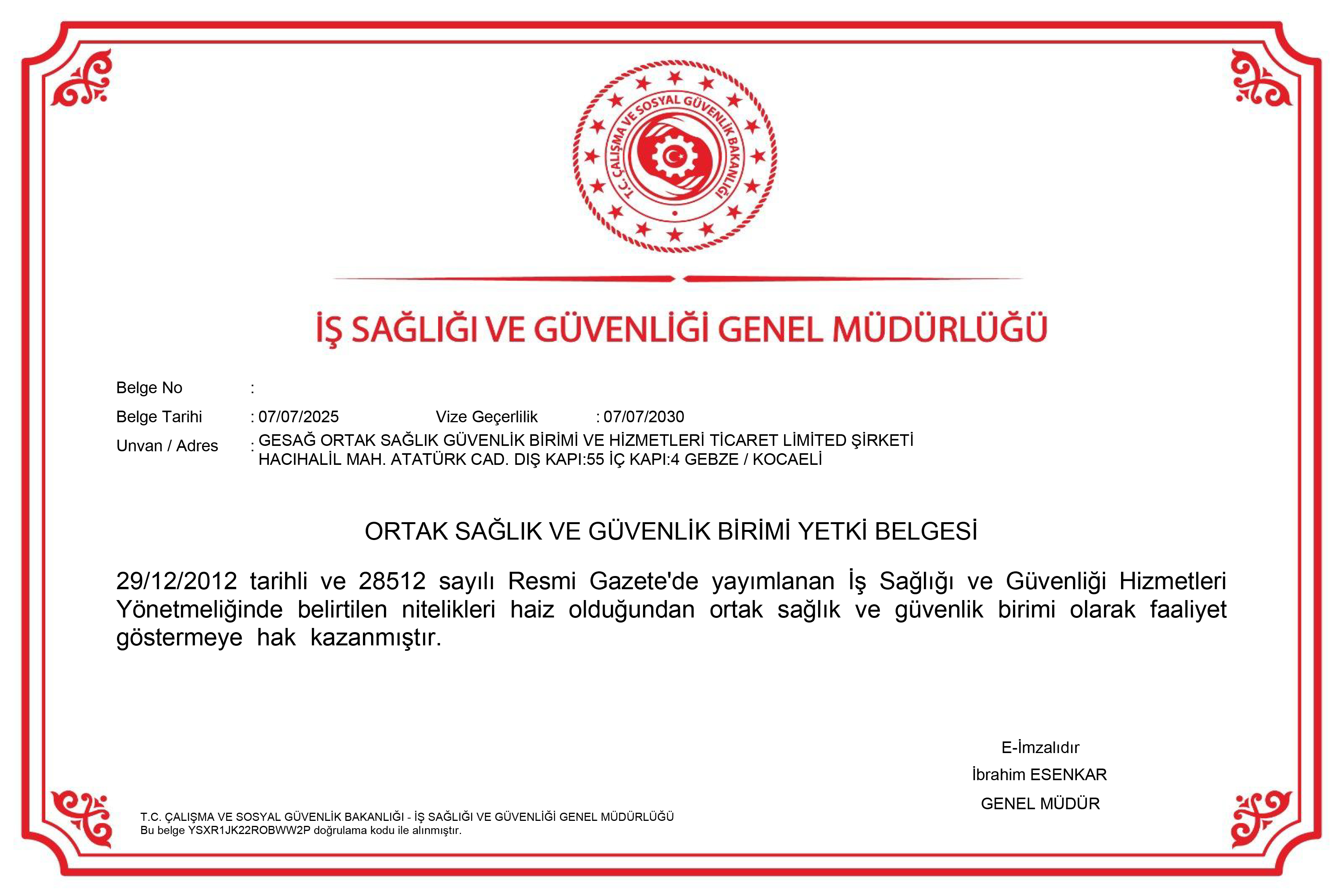 Yetki Belgesi